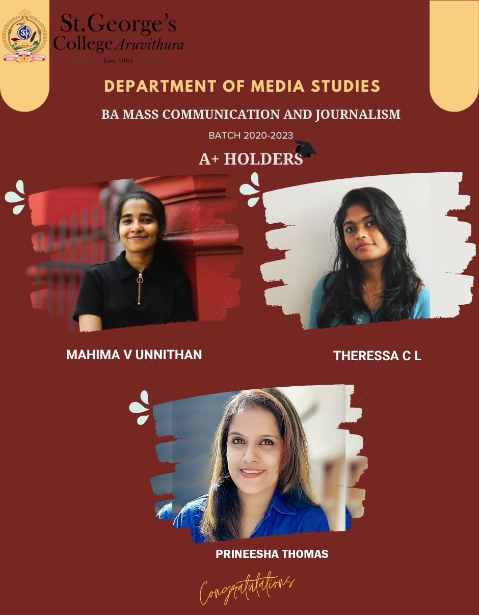 Department of Media Studies: Toppers